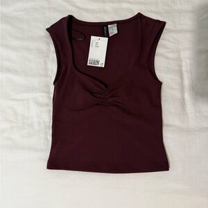 Dark Red Sleeveless Top from H&M